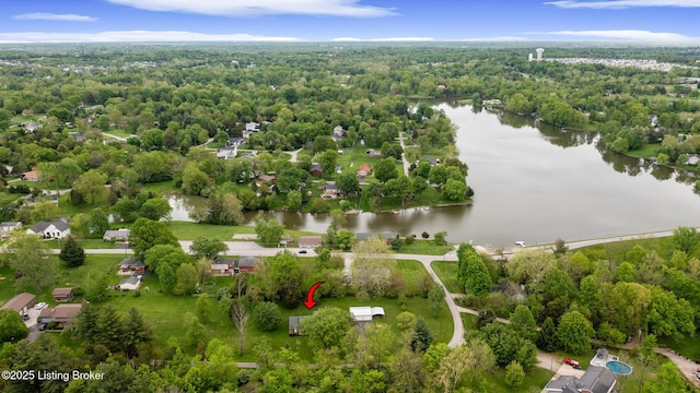 1614 W Reel Dr, La Grange, KY 40031 - bird's eye view of a large body of water and a heavily wooded area