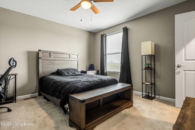 4107 Cobblestone Ln, La Grange, KY 40031 - bedroom with a ceiling fan, baseboards, and light carpet
