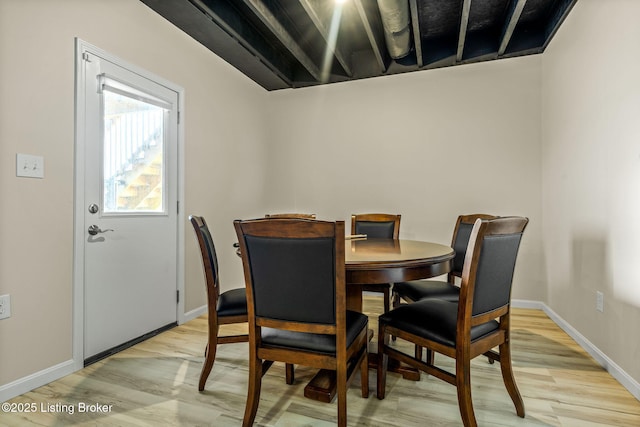 4107 Cobblestone Ln, La Grange, KY 40031 - dining area featuring baseboards and light wood finished floors