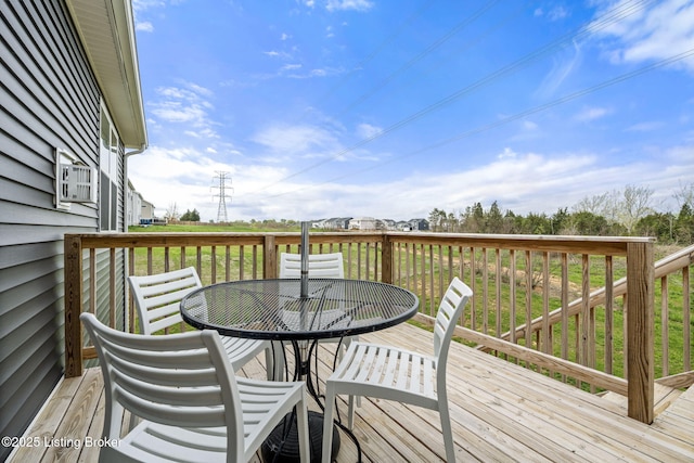 4107 Cobblestone Ln, La Grange, KY 40031 - wooden terrace featuring outdoor dining area
