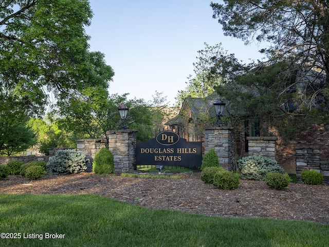 view of community sign
