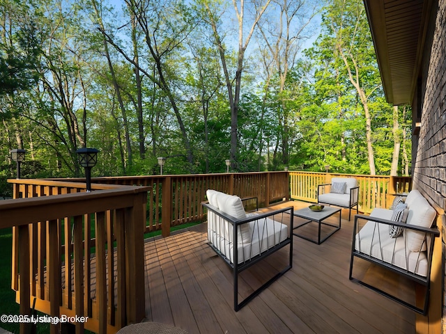deck with outdoor lounge area