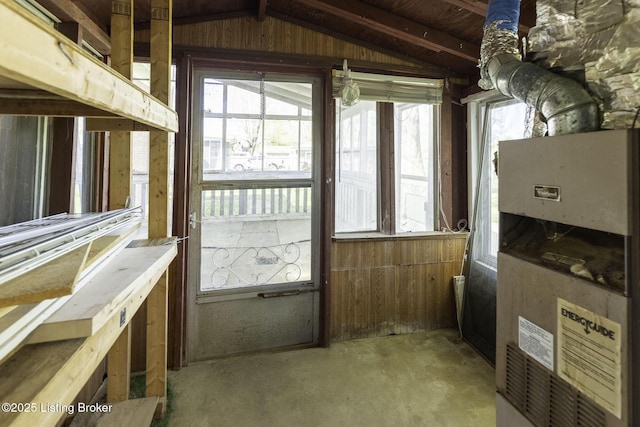 interior space featuring heating unit