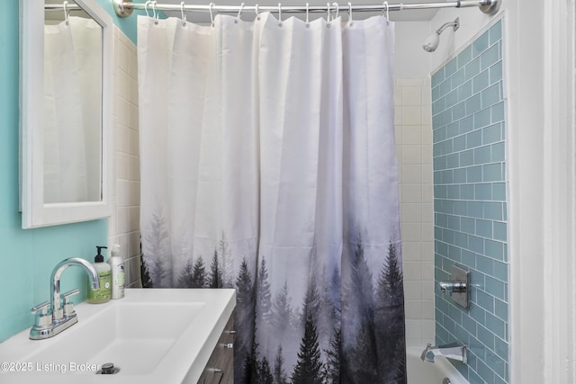 612 E Ormsby Ave, Louisville, KY 40203 - bathroom featuring shower / bath combination with curtain and vanity