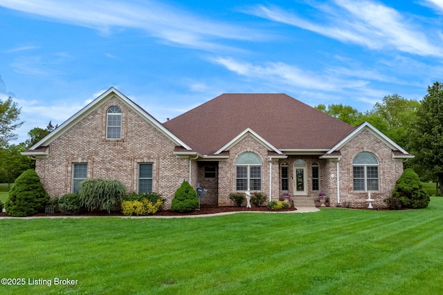 15815 Crystal Valley Way, Louisville, KY 40299 - view of front of property with a front lawn, brick siding, and a shingled roof