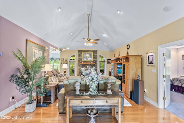 15815 Crystal Valley Way, Louisville, KY 40299 - living area with light wood-style floors, baseboards, and a ceiling fan