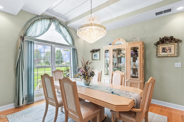 15815 Crystal Valley Way, Louisville, KY 40299 - dining area featuring a chandelier, light wood-style flooring, baseboards, and recessed lighting