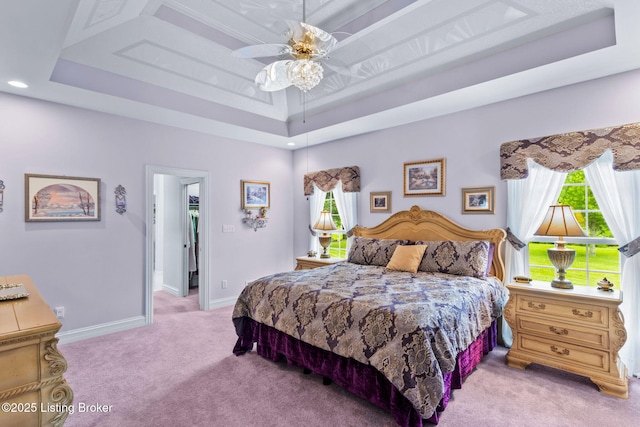 15815 Crystal Valley Way, Louisville, KY 40299 - bedroom with light colored carpet, multiple windows, and a tray ceiling