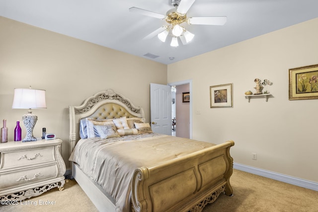 15815 Crystal Valley Way, Louisville, KY 40299 - bedroom featuring light carpet, baseboards, and a ceiling fan
