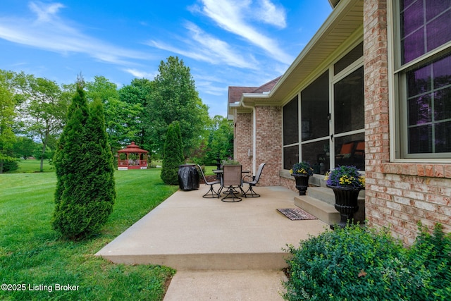 15815 Crystal Valley Way, Louisville, KY 40299 - view of patio with a gazebo and a sunroom