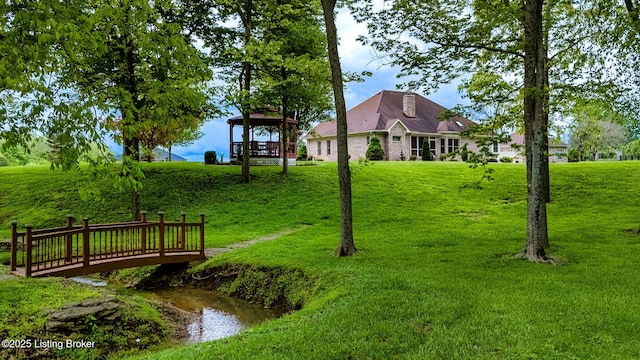 15815 Crystal Valley Way, Louisville, KY 40299 - view of grassy yard with a gazebo