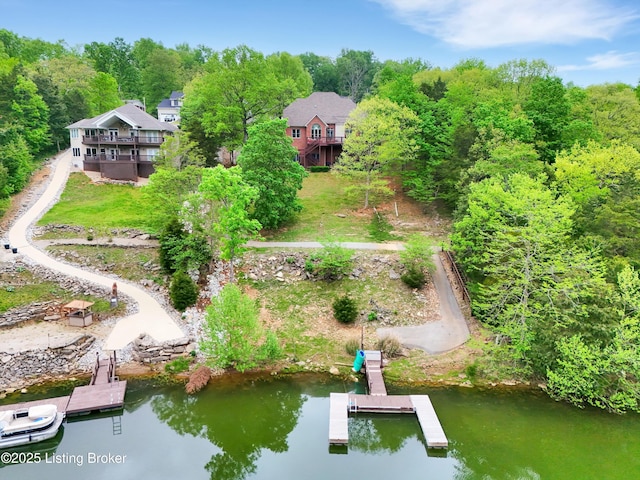 302 Hampton Rd, Brandenburg, KY 40108 - birds eye view of property featuring a water view