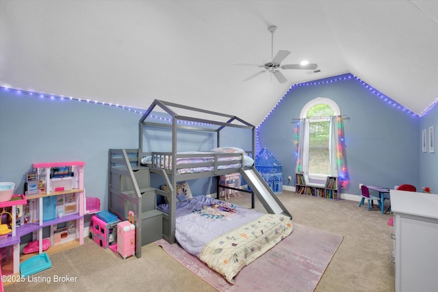 302 Hampton Rd, Brandenburg, KY 40108 - carpeted bedroom featuring visible vents and lofted ceiling