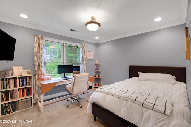 302 Hampton Rd, Brandenburg, KY 40108 - bedroom featuring recessed lighting, visible vents, and carpet