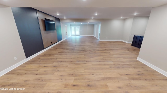 2045 W Rhudes Creek Rd, Elizabethtown, KY 42701 - basement featuring recessed lighting and light wood-type flooring