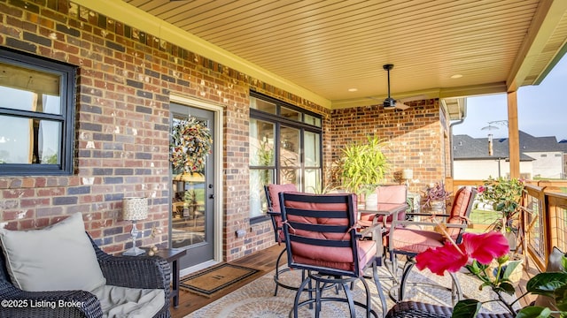 157 Tommy Ct, Shepherdsville, KY 40165 - view of patio / terrace featuring outdoor dining area and a ceiling fan