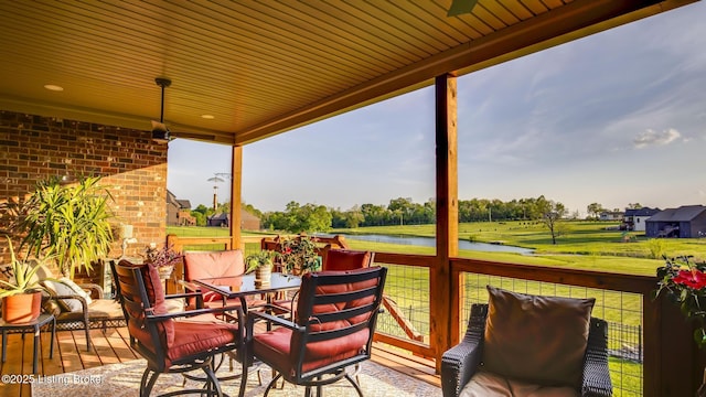 157 Tommy Ct, Shepherdsville, KY 40165 - wooden terrace featuring a water view and a yard