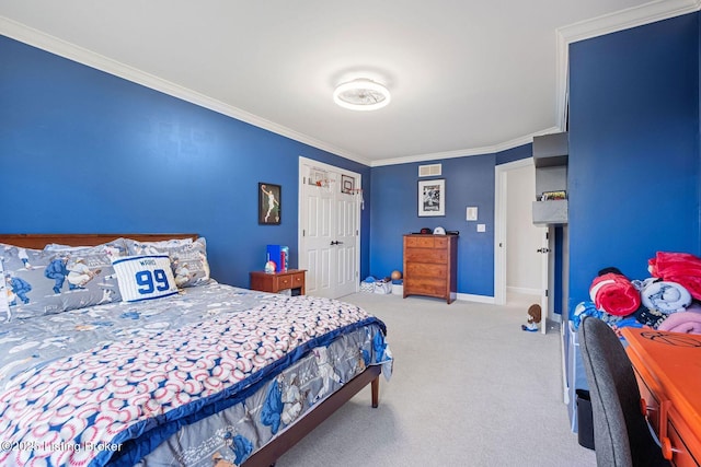 1203 Winding Creek Pl, Louisville, KY 40245 - carpeted bedroom with crown molding, baseboards, and a closet