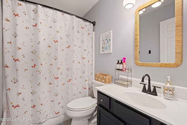 1203 Winding Creek Pl, Louisville, KY 40245 - bathroom featuring vanity, a shower with shower curtain, and toilet