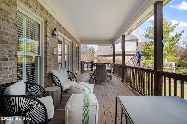 1203 Winding Creek Pl, Louisville, KY 40245 - wooden deck with outdoor dining area