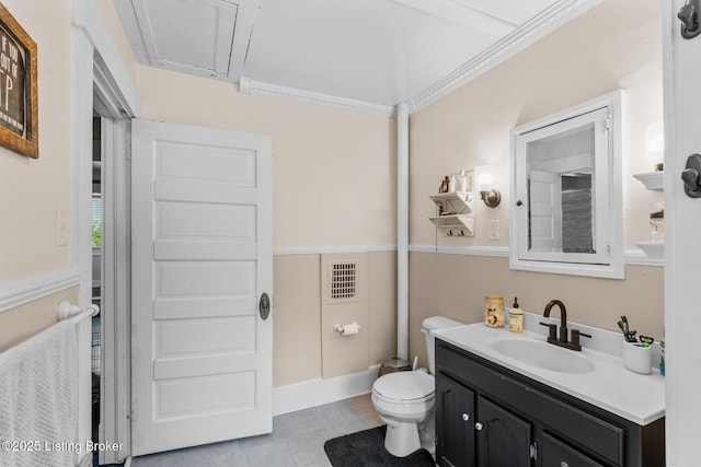 717 Highland Ave, Carrollton, KY 41008 - bathroom with vanity, tile patterned flooring, and toilet