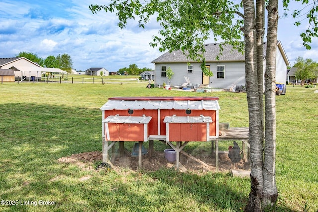 450 Rolling Way, Smiths Grove, KY 42171 - view of yard with fence, exterior structure, and an outdoor structure