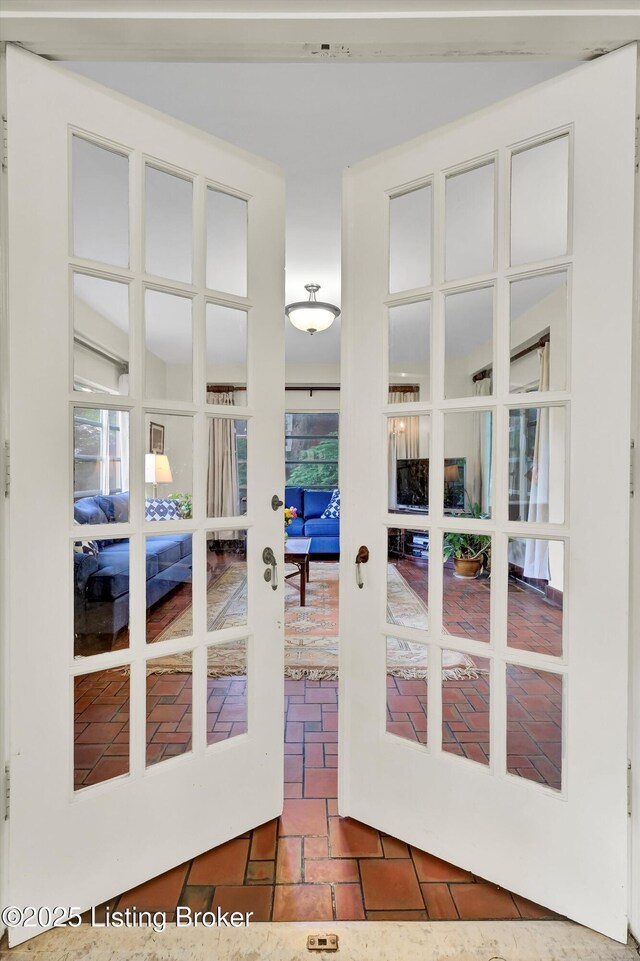 2335 Bonnycastle Ave, Louisville, KY 40205 - doorway to outside featuring french doors