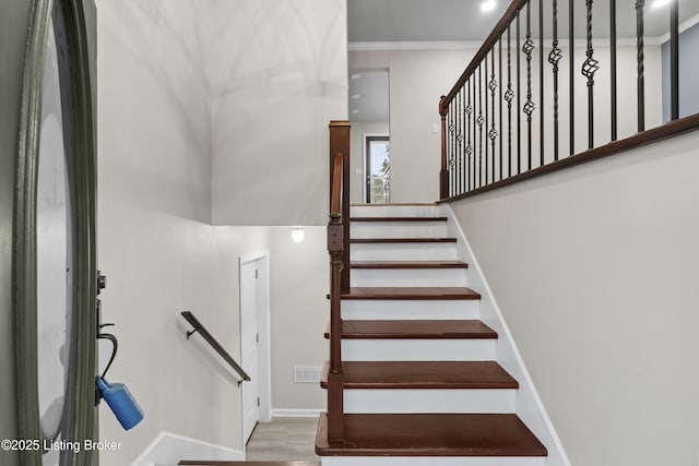 120 Emily Dr, Mt Washington, KY 40047 - stairs with ornamental molding and wood finished floors