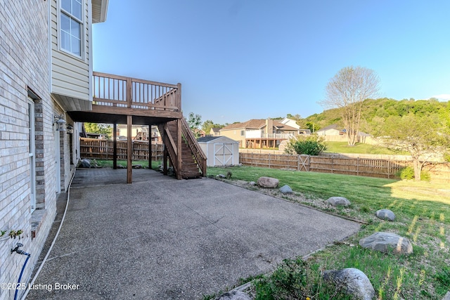 5503 Vevia Pl, Louisville, KY 40272 - view of patio featuring stairs and a wooden deck
