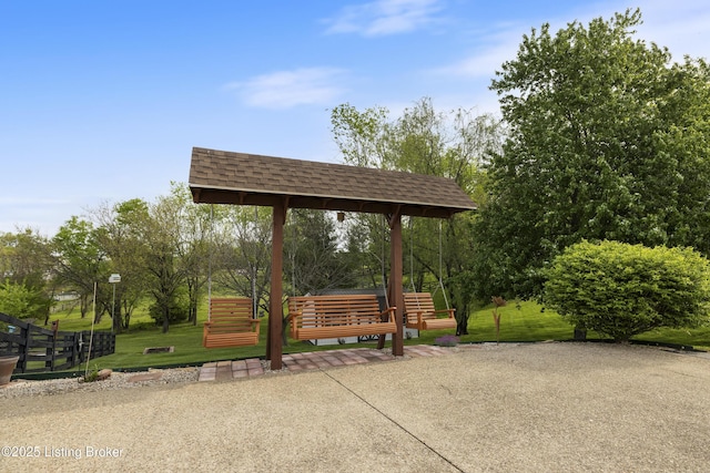 surrounding community featuring a yard