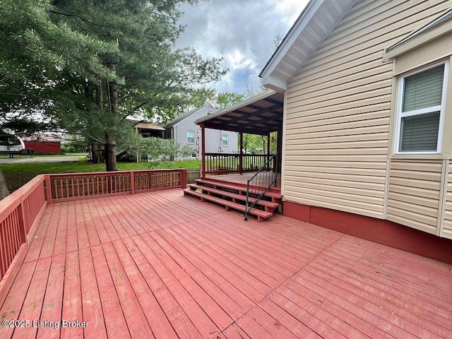 view of wooden deck