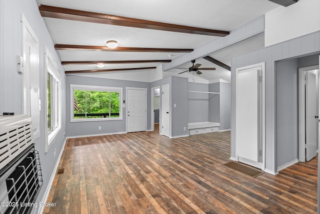 340 Cherry Pass, New Haven, KY 40051 - unfurnished living room with hardwood / wood-style flooring, a ceiling fan, and baseboards
