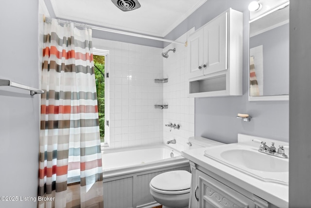 340 Cherry Pass, New Haven, KY 40051 - full bath with crown molding, shower / bath combination with curtain, toilet, and vanity