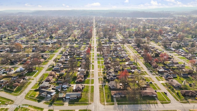 drone / aerial view with a residential view