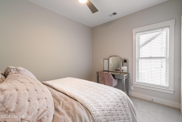 9410 Norton Comnons Blvd, Prospect, KY 40059 - bedroom with light carpet, lofted ceiling, a ceiling fan, and baseboards