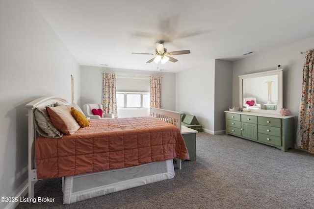 9102 Pinnacle Place Dr, Louisville, KY 40272 - carpeted bedroom with a ceiling fan and baseboards