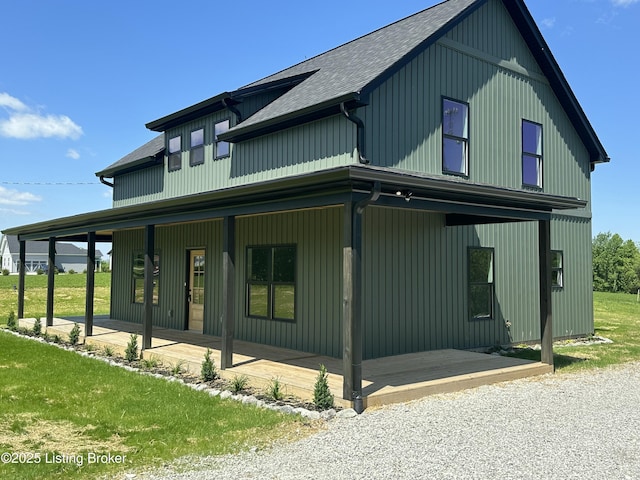 383 Webb Ln, Bedford, KY 40006 - view of property exterior with a shingled roof and covered porch