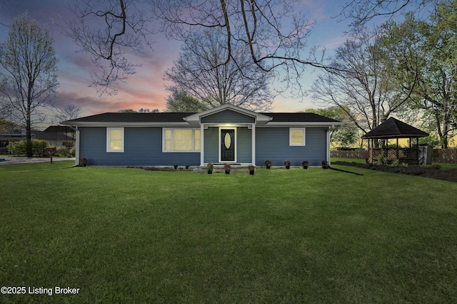 6487 New Glendale Rd, Glendale, KY 42740 - view of front of home featuring a front lawn and a gazebo