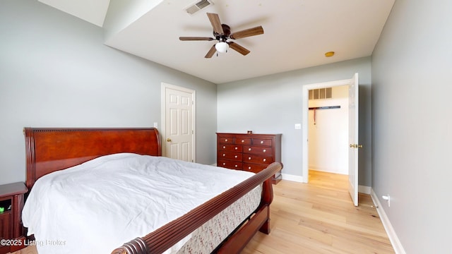 10513 Mountain Ash Ln, Prospect, KY 40059 - bedroom featuring light wood-style floors, baseboards, and a ceiling fan