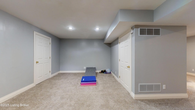 10513 Mountain Ash Ln, Prospect, KY 40059 - workout area with carpet, recessed lighting, and baseboards