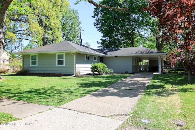 3101 Radiance Rd, Louisville, KY 40220 - single story home featuring driveway, a front lawn, and an attached carport