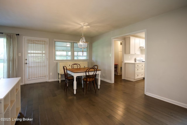3101 Radiance Rd, Louisville, KY 40220 - dining room featuring baseboards and dark wood-style flooring