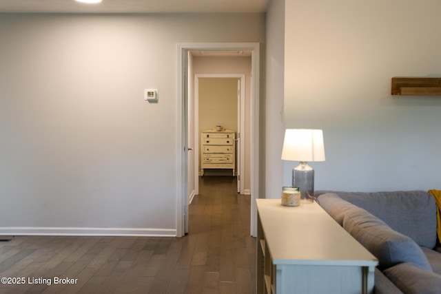 3101 Radiance Rd, Louisville, KY 40220 - living area featuring dark wood-type flooring and baseboards