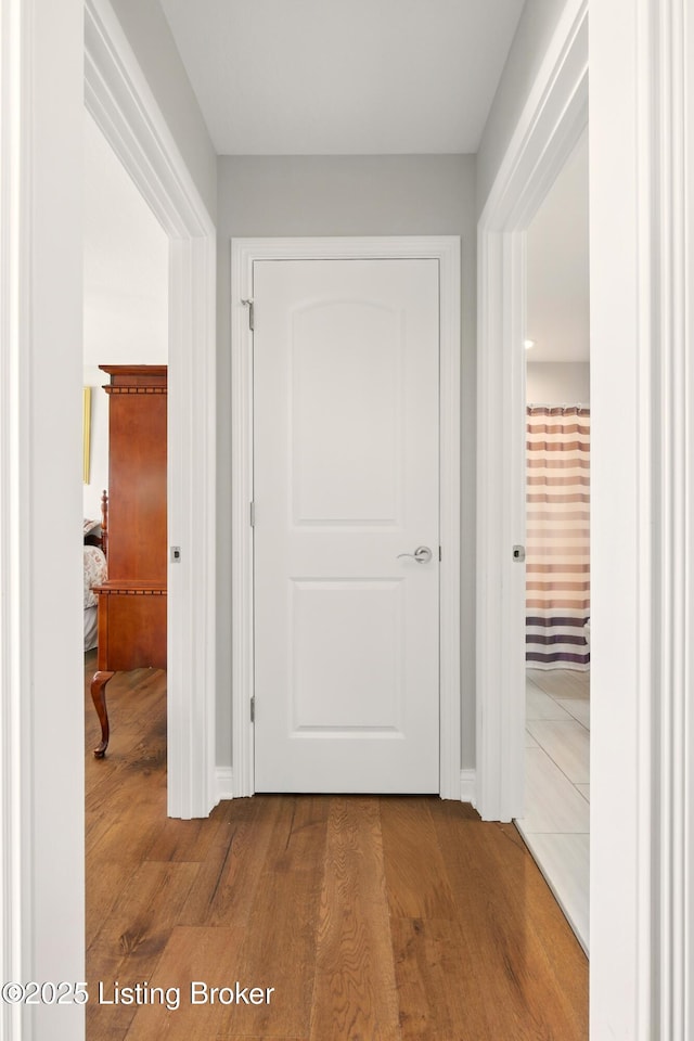 105 Hollow Springs Dr, Bardstown, KY 40004 - hall with wood finished floors and baseboards