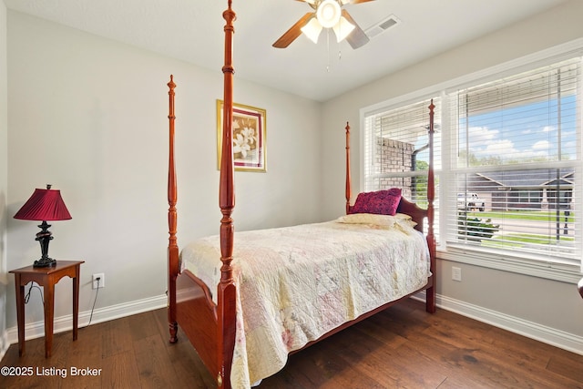 105 Hollow Springs Dr, Bardstown, KY 40004 - bedroom with baseboards, wood finished floors, and ceiling fan
