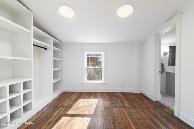 1245 S 7th St, Louisville, KY 40203 - walk in closet with dark wood-style flooring