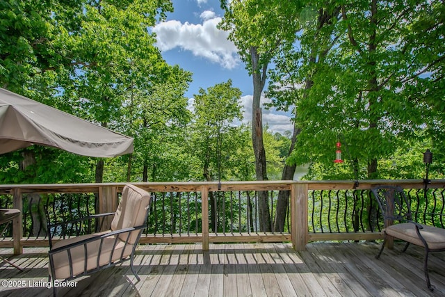 view of wooden deck