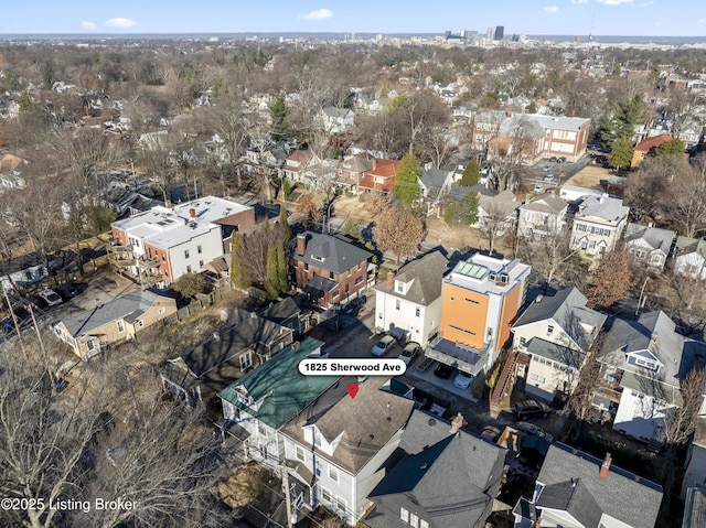 bird's eye view featuring a residential view