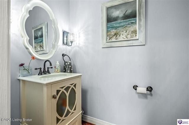 3507 Bridgegate Ct, Louisville, KY 40272 - bathroom featuring vanity and baseboards