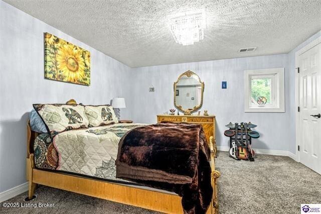 3507 Bridgegate Ct, Louisville, KY 40272 - carpeted bedroom with a textured ceiling and baseboards